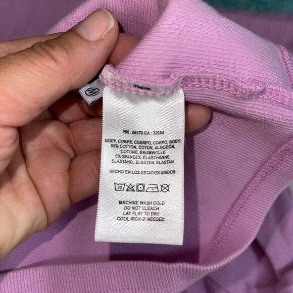 TLA Anthropologie Womens Tank Dress Size Medium Lavender Ribbed Cutout Waist - Picture 9 of 10